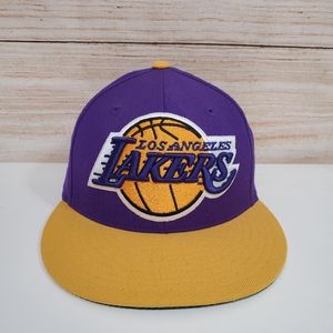 Mitchell & Ness NBA Lakers XL Logo 2 Tone Fitted Hat 7 1/4
